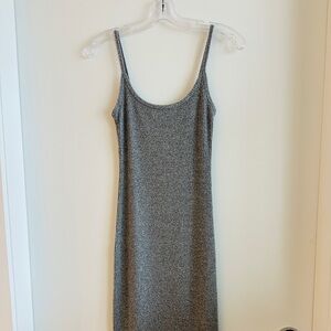 Aritzia Wilfred Free Gray Knit Midi Tank Dress